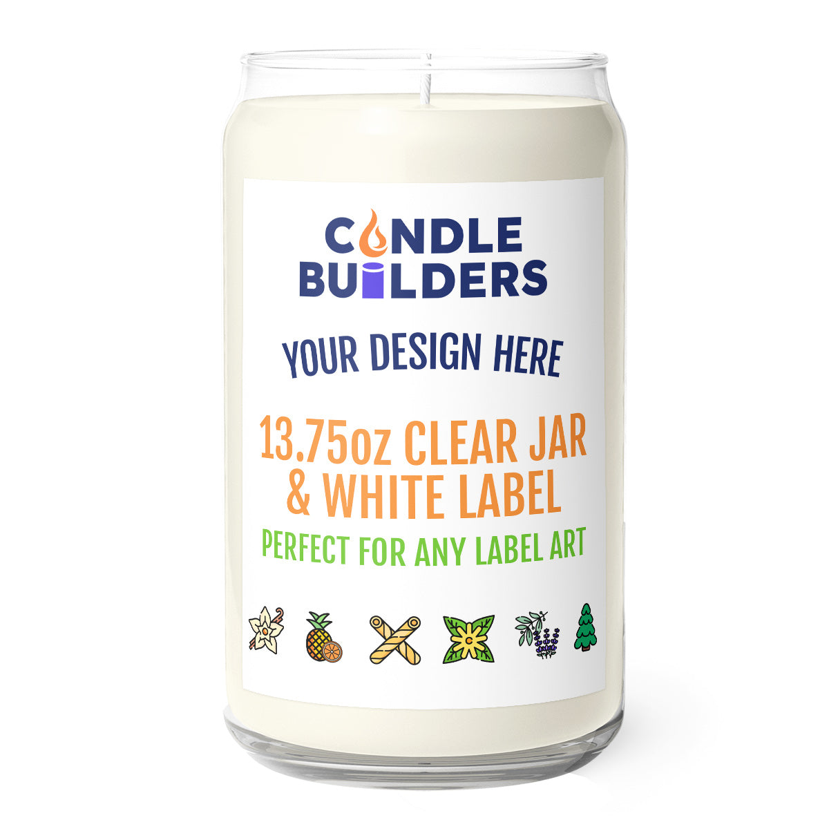 13.75oz Candle For Drop Shipping. Displaying our full color labels that you can customize for your own candle brand.