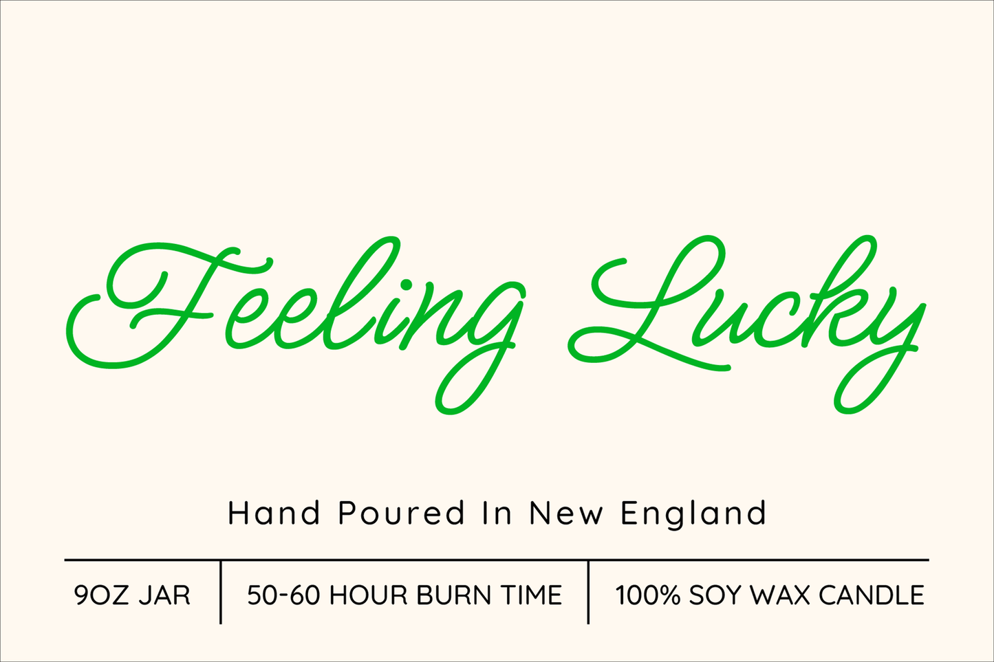 Feeling Lucky | Candle Label Mockup 9oz 3"x2" #004