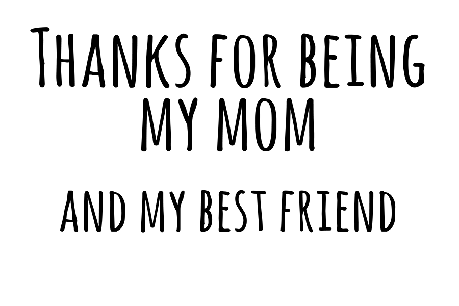 Thanks For Being My Mom & Best Friend - Free Candle Label Mockup Tool