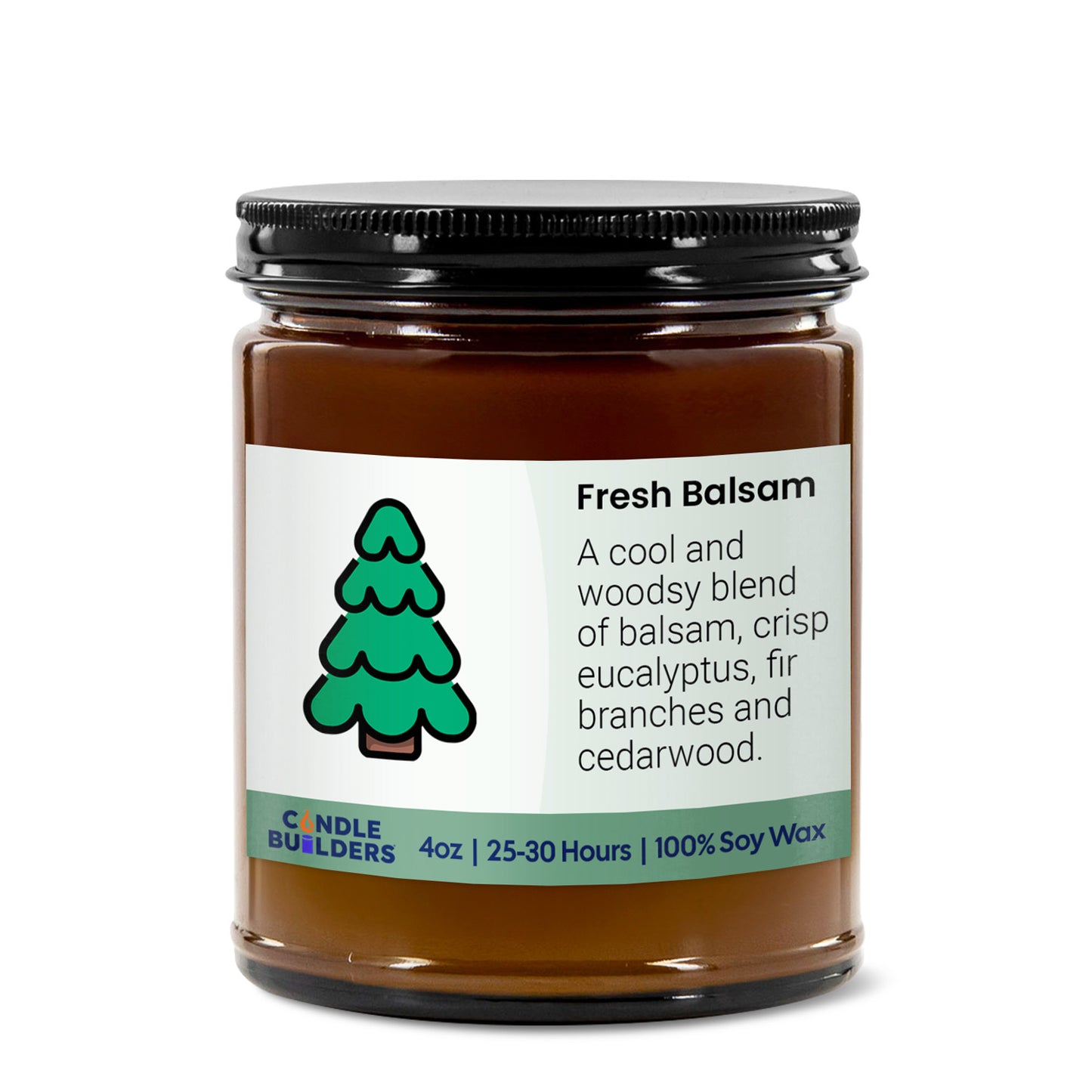 Sample 4oz Amber Jar Soy Wax Candle