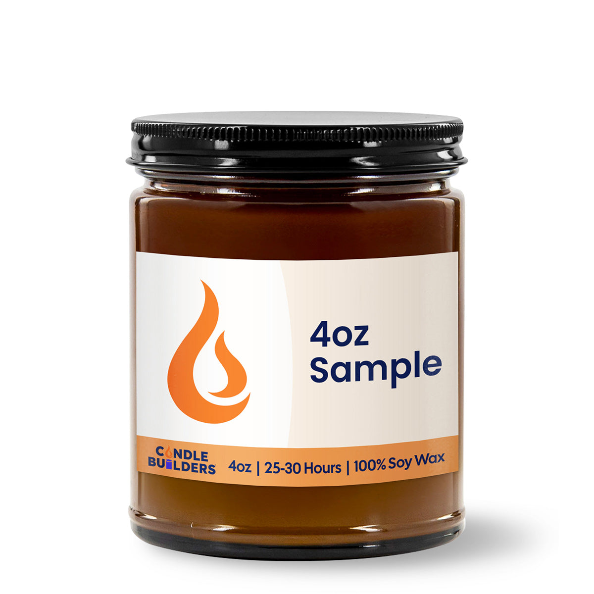 Sample 4oz Amber Jar Soy Wax Candle