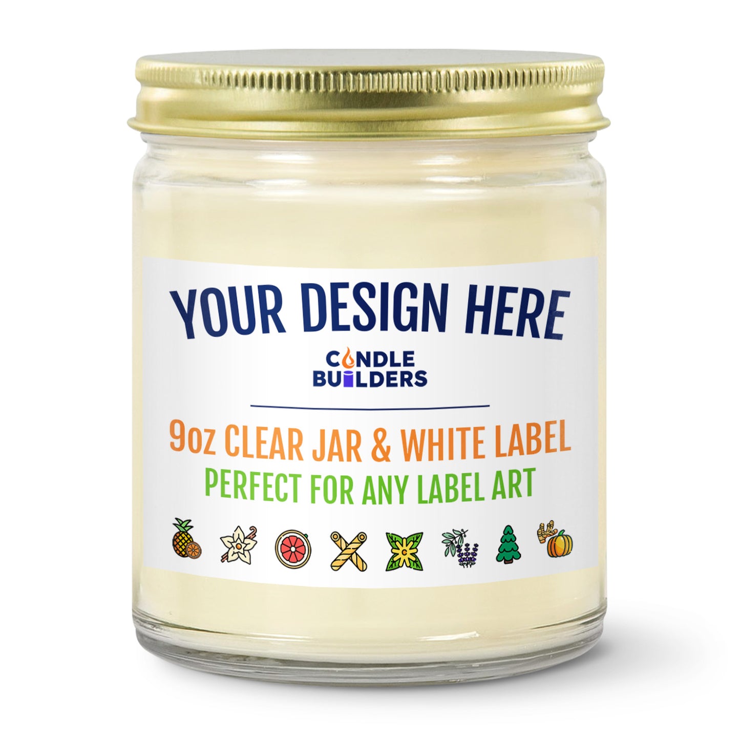 Amazon FBA Services For Private Label Candles in the USA. We offer a hands off experience and will ship your private label candles directly to Amazon for your FBA Amazon listings. Clear Jar Gold Lid