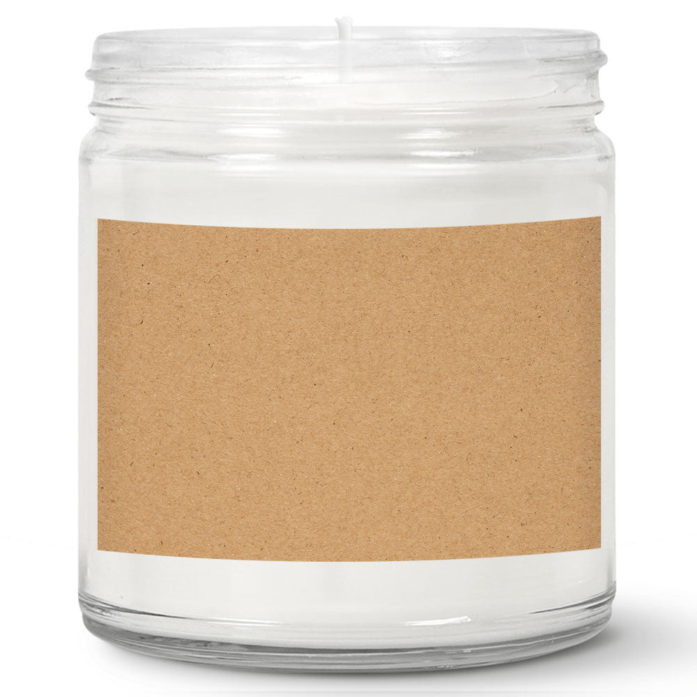 9oz Jar Candle Mockup - Clear Jar & Kraft Label 3" x 2"