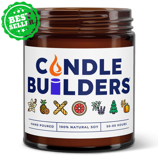 Wholesale Private Label 9oz Candles with soy wax and 9oz amber jar. Premium quality, hand-poured in New Hampshire. 