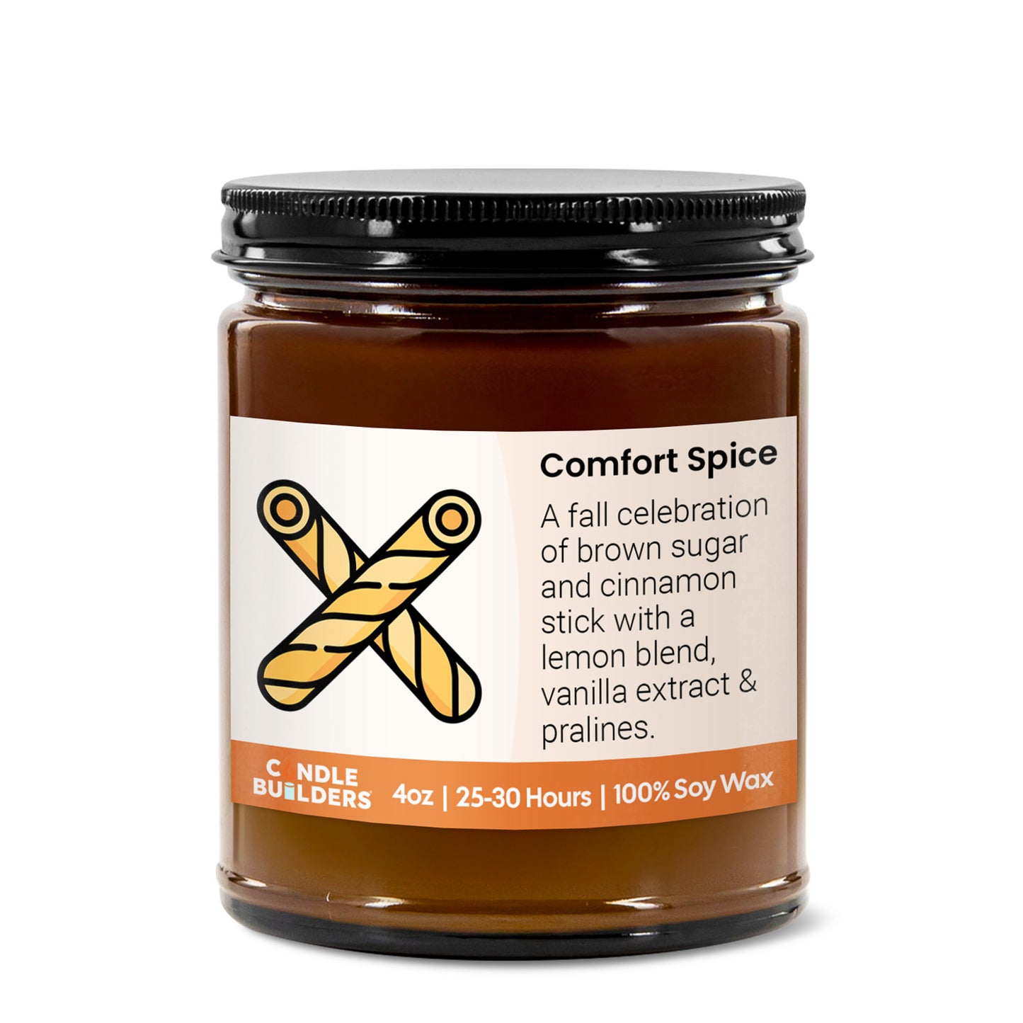 Sample 4oz Amber Jar Soy Wax Candle