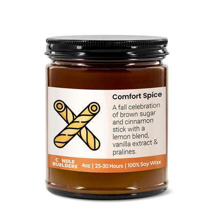 Sample 4oz Amber Jar Soy Wax Candle