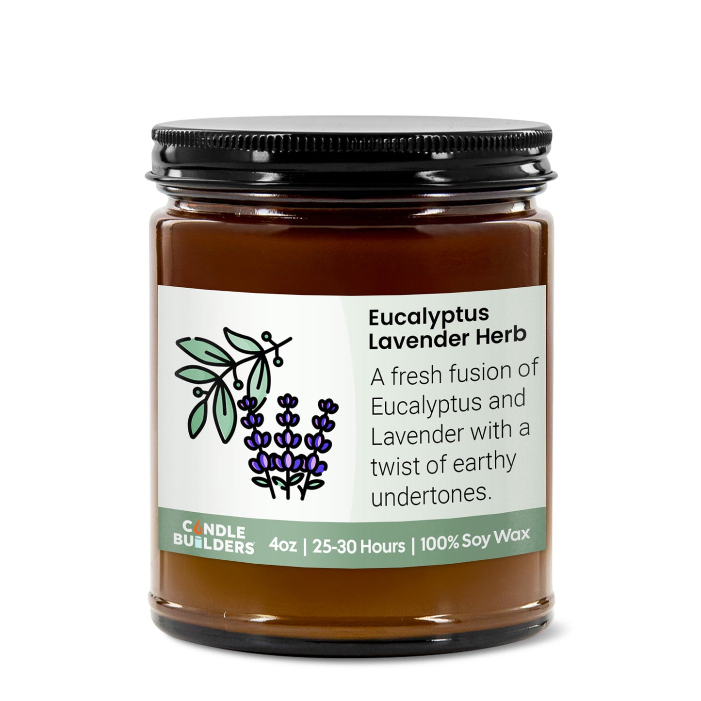 Sample 4oz Amber Jar Soy Wax Candle