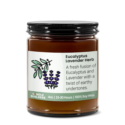 Sample 4oz Amber Jar Soy Wax Candle