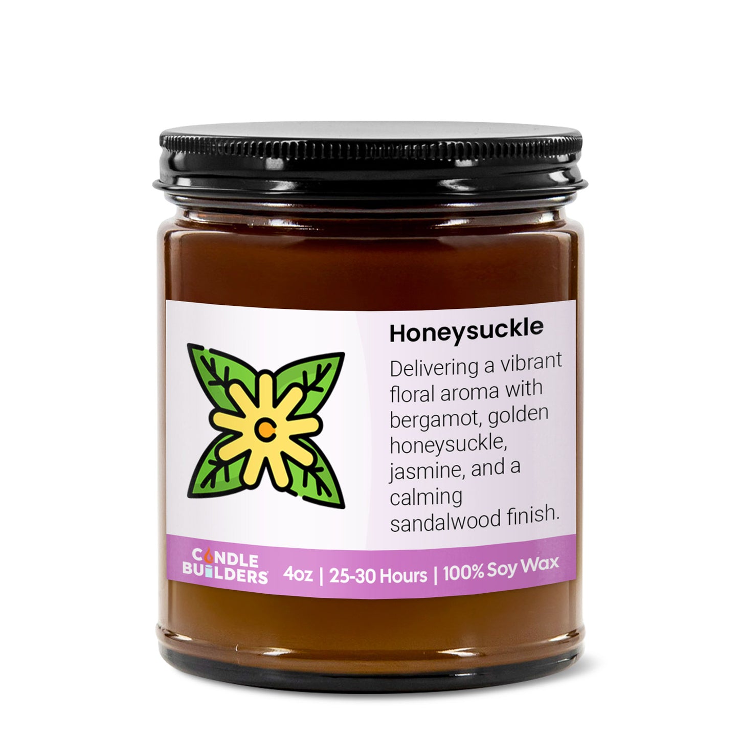 Sample 4oz Amber Jar Soy Wax Candle