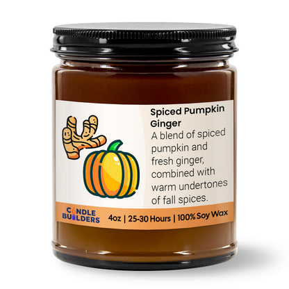 Sample 4oz Amber Jar Soy Wax Candle