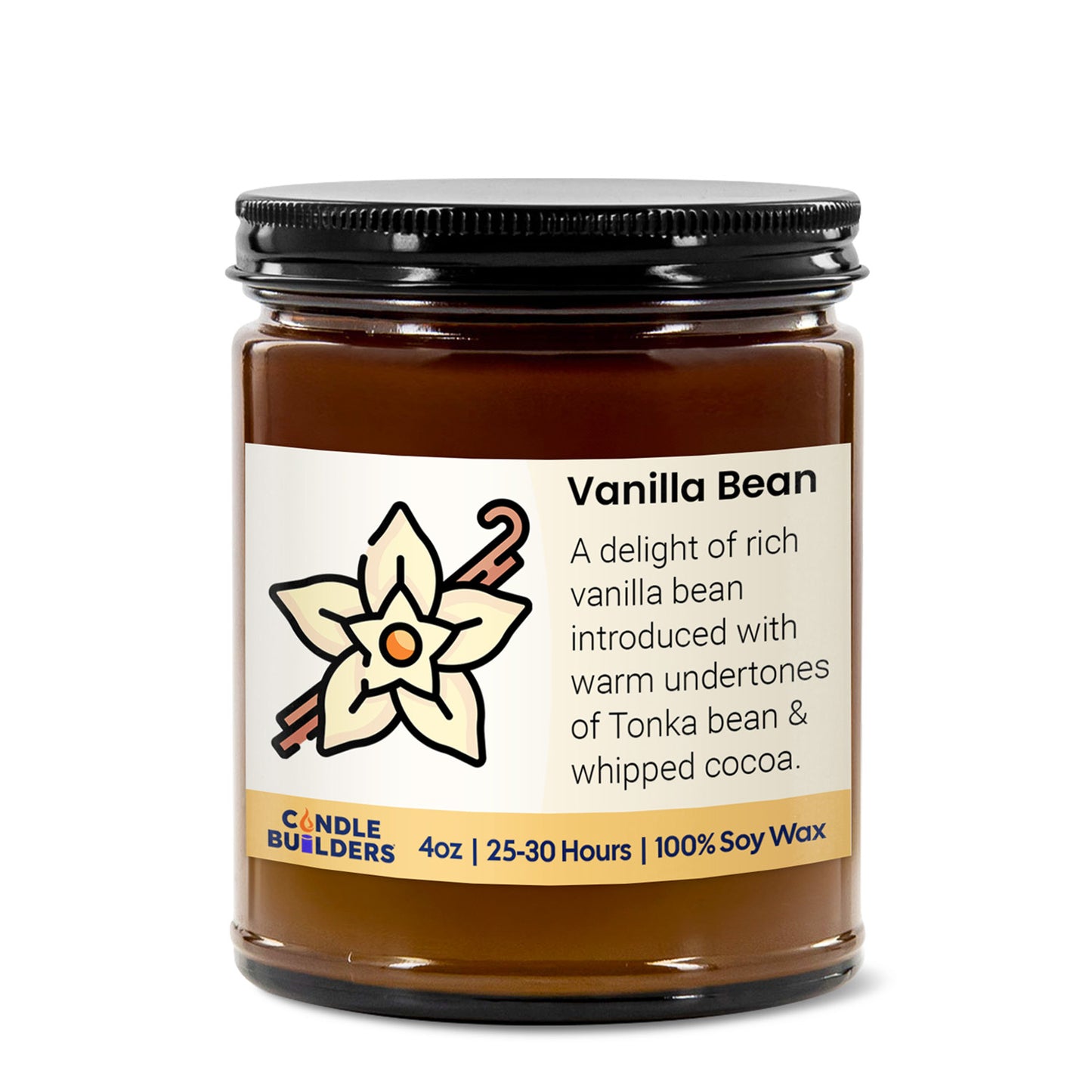 Sample 4oz Amber Jar Soy Wax Candle