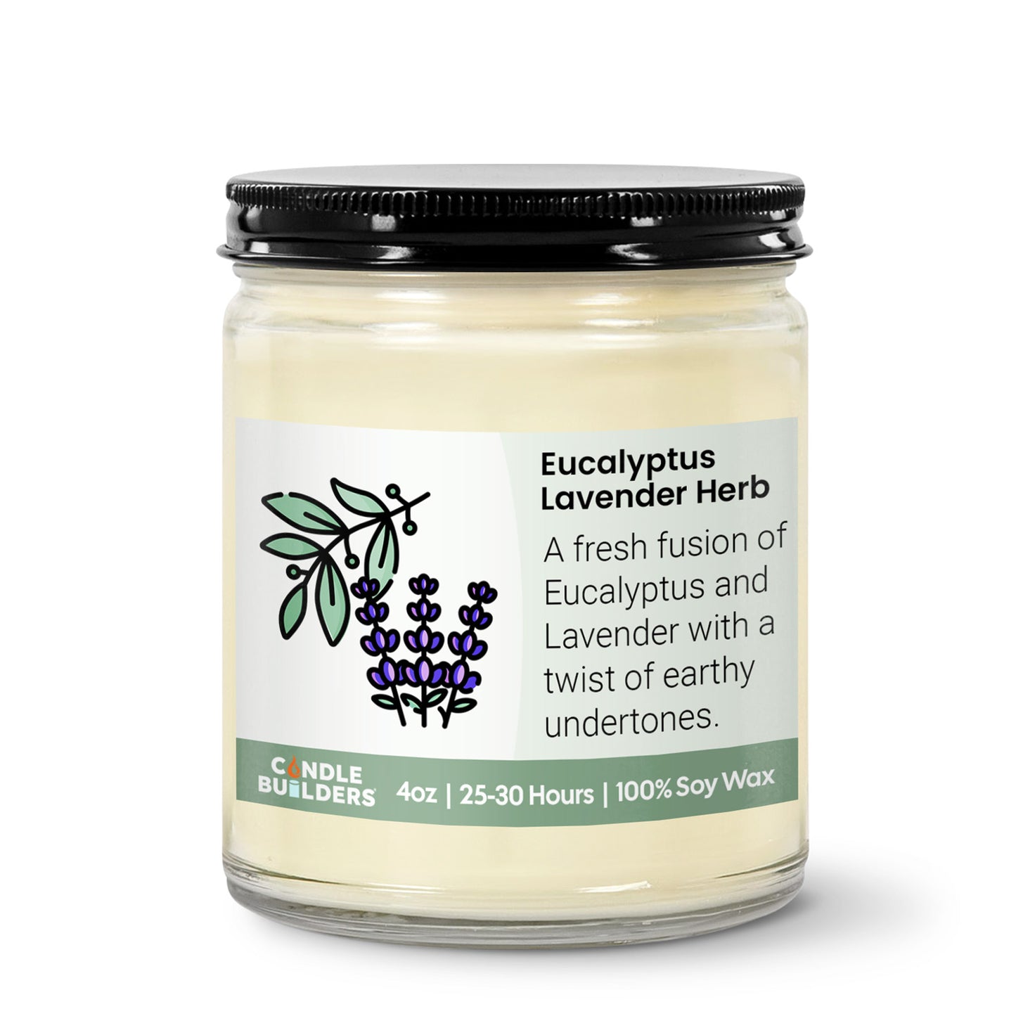 Sample 4oz Clear Jar Soy Wax Candle