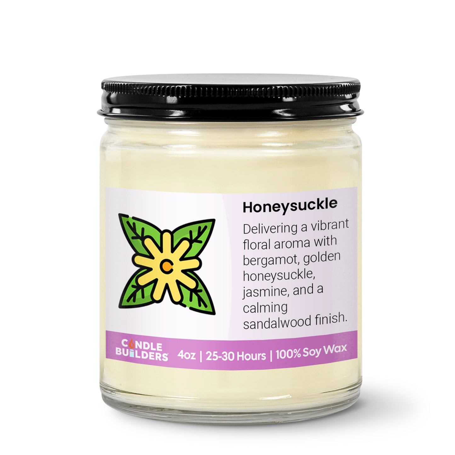 Sample 4oz Clear Jar Soy Wax Candle