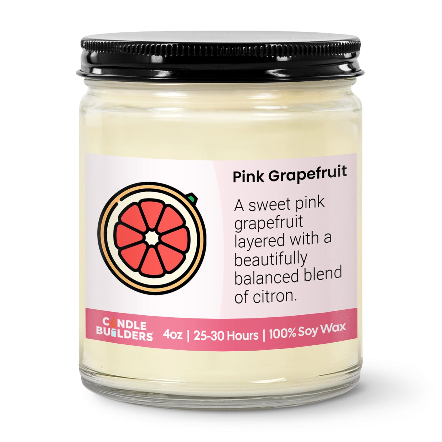 Sample 4oz Clear Jar Soy Wax Candle