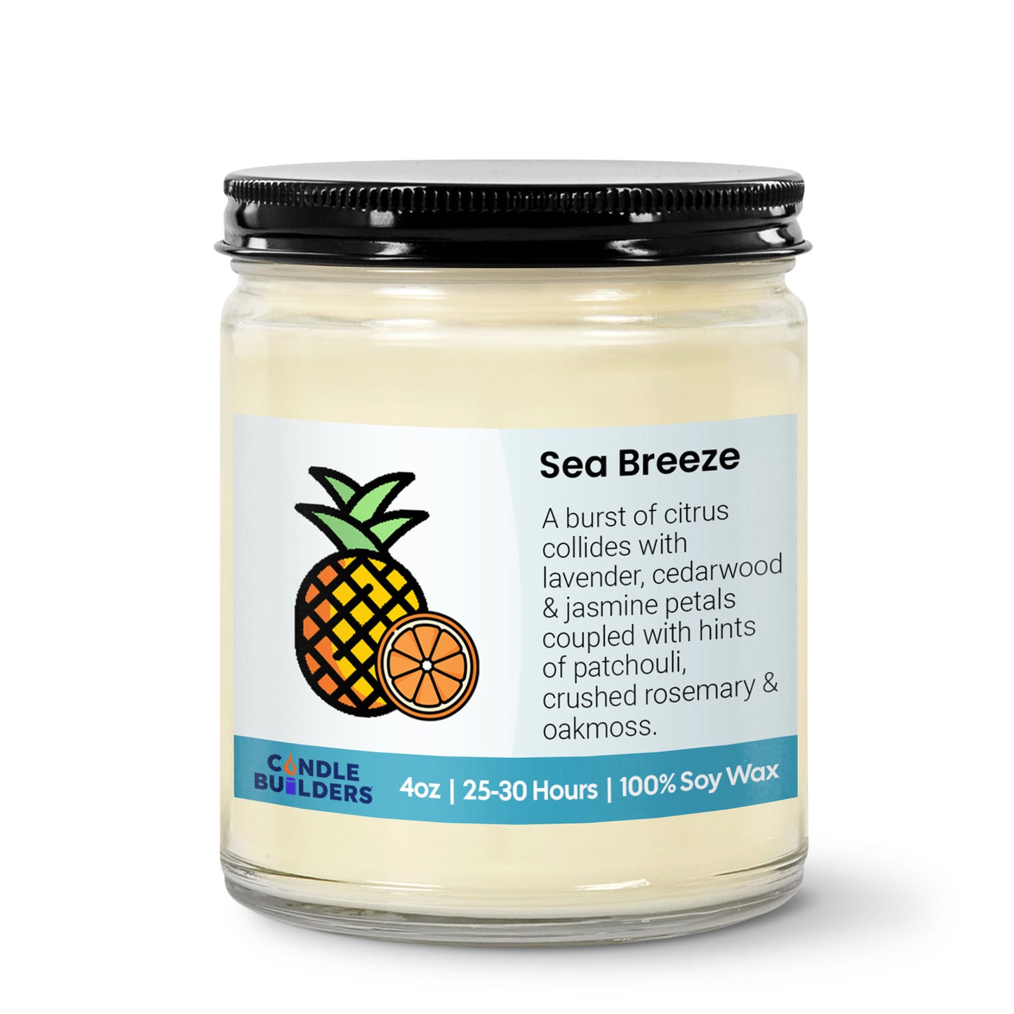Sample 4oz Clear Jar Soy Wax Candle