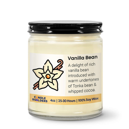 Sample 4oz Clear Jar Soy Wax Candle