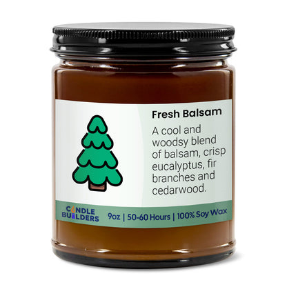 Sample 9oz Amber Jar Soy Wax Candle