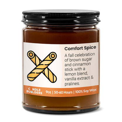Sample 9oz Amber Jar Soy Wax Candle
