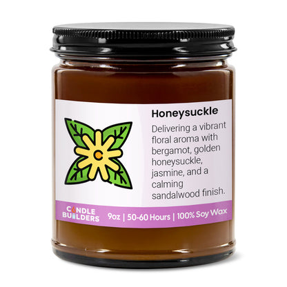Sample 9oz Amber Jar Soy Wax Candle