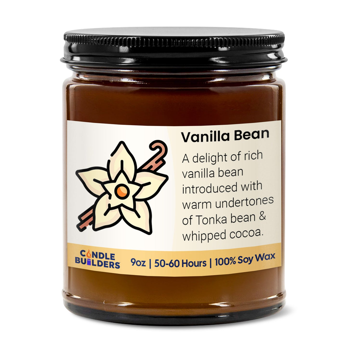 Sample 9oz Amber Jar Soy Wax Candle