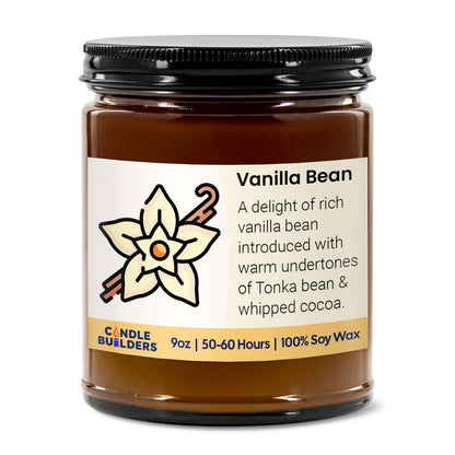 Sample 9oz Amber Jar Soy Wax Candle