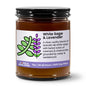 Jar of White Sage & Lavender candle with label on a white background