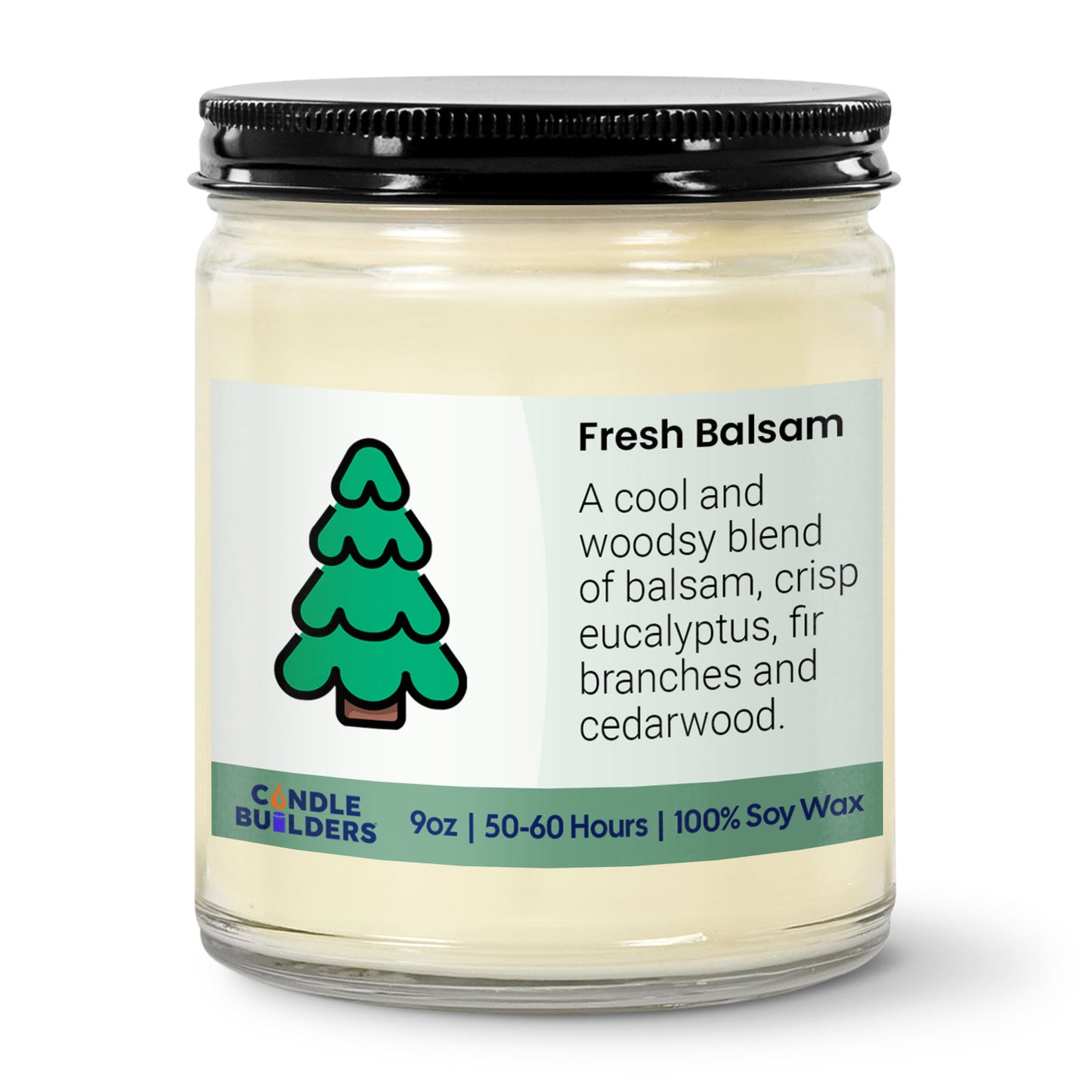 Sample 9oz Clear Jar Soy Wax Candle