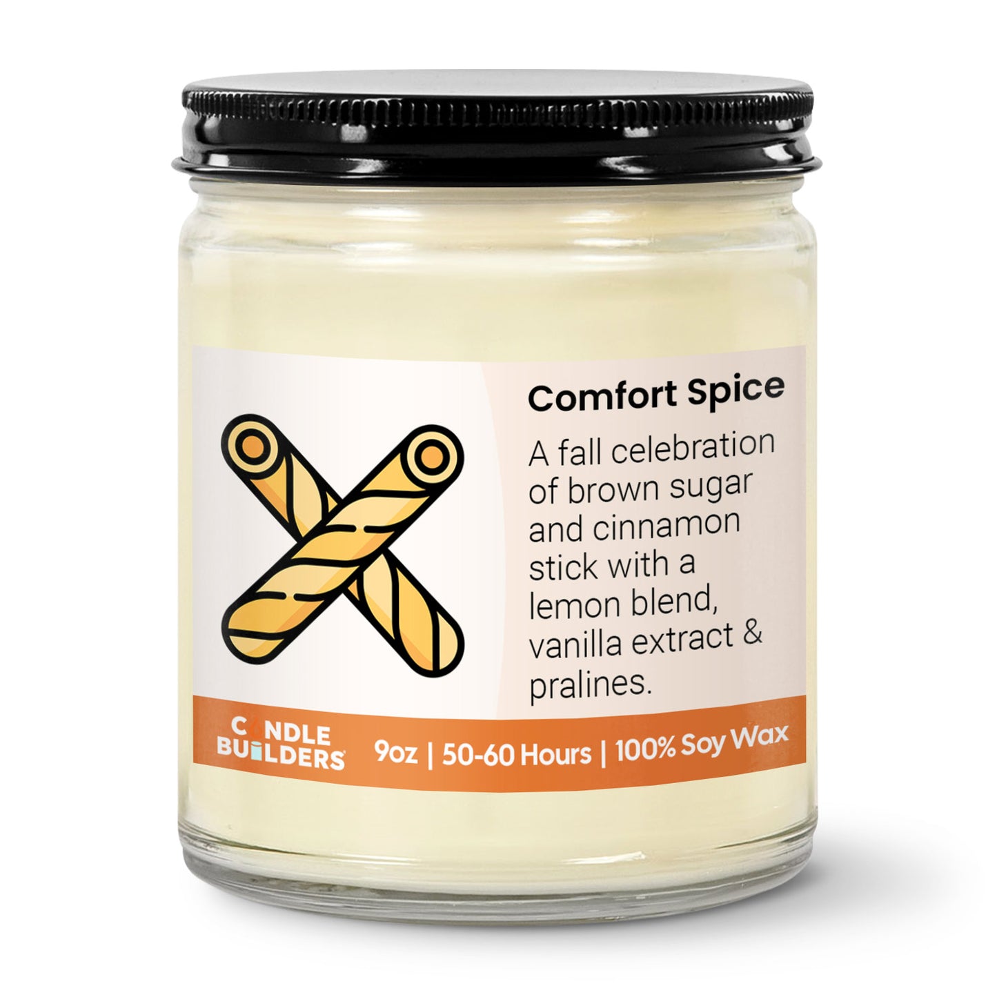 Sample 9oz Clear Jar Soy Wax Candle