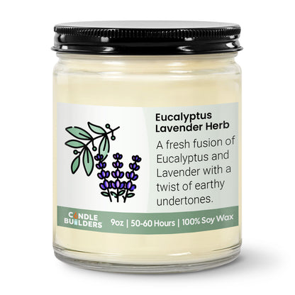 Sample 9oz Clear Jar Soy Wax Candle