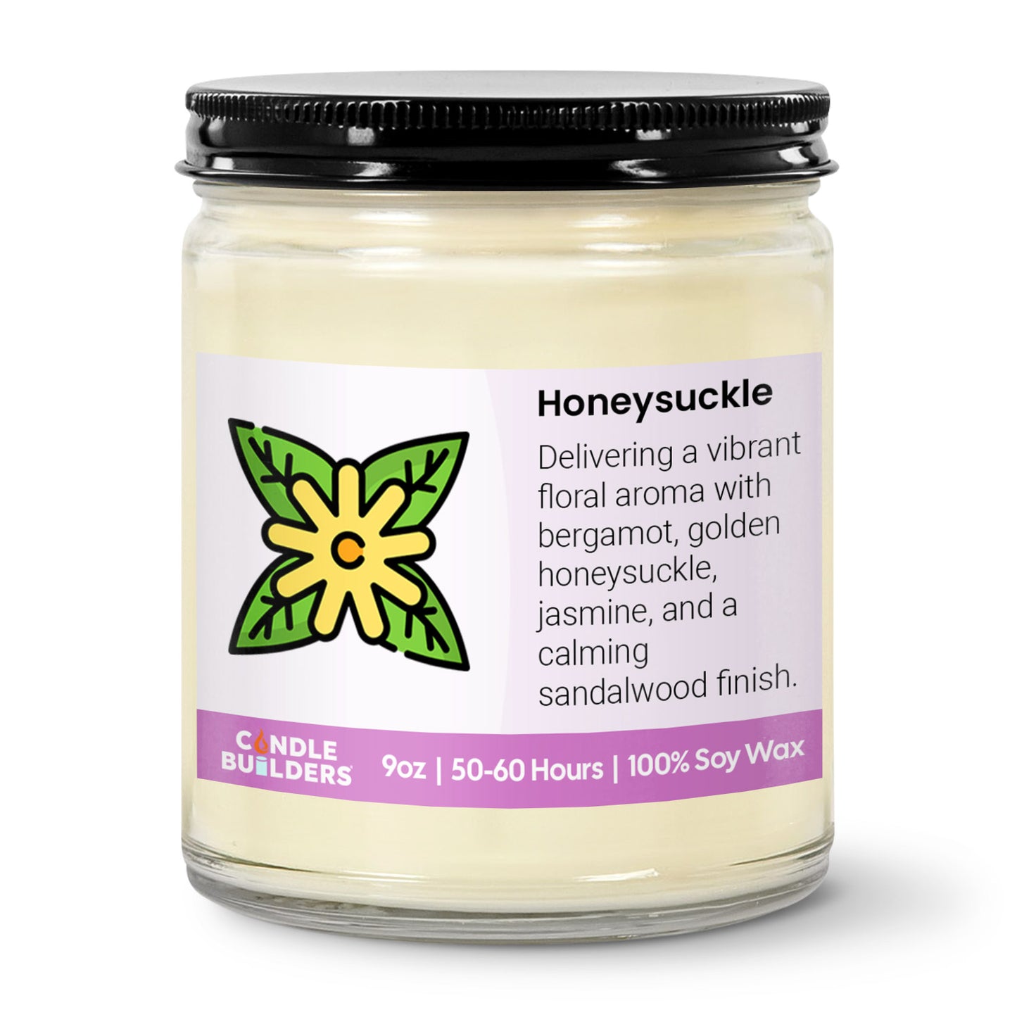 Sample 9oz Clear Jar Soy Wax Candle