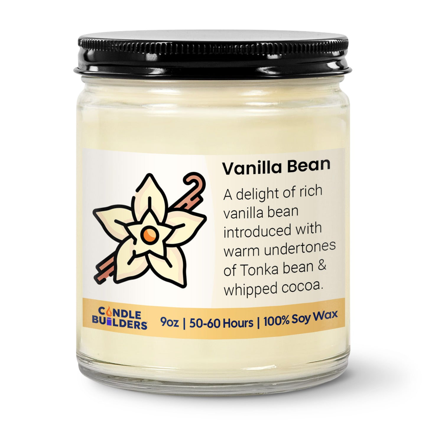 Sample 9oz Clear Jar Soy Wax Candle