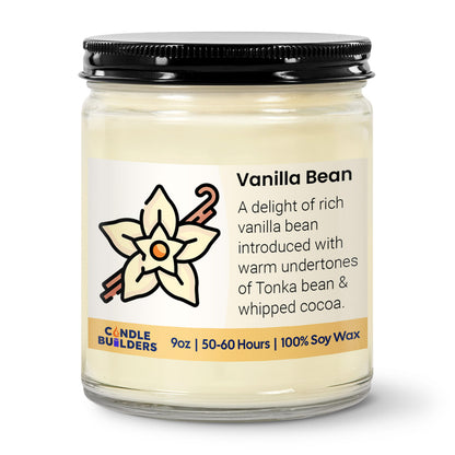 Sample 9oz Clear Jar Soy Wax Candle