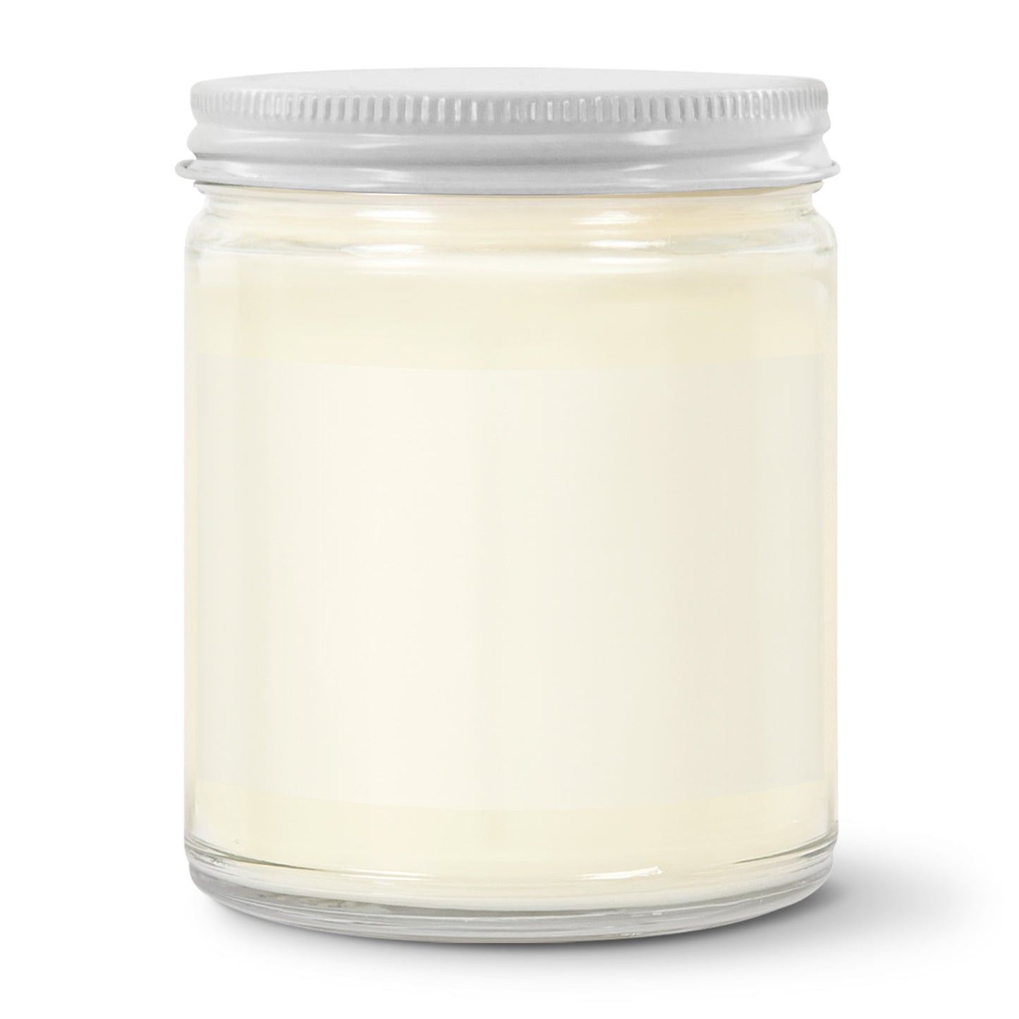 Jar of white cream with a white lid on a white background