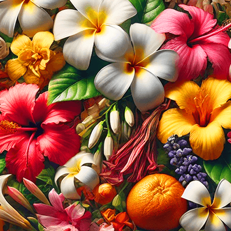 A collection of various flowers that represent the various scents offered