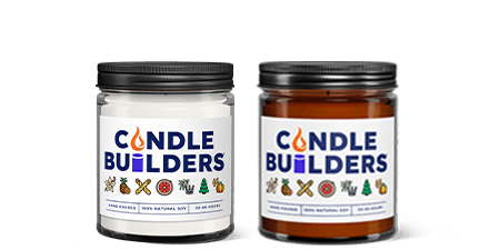 Example of the two candle products for this order. 